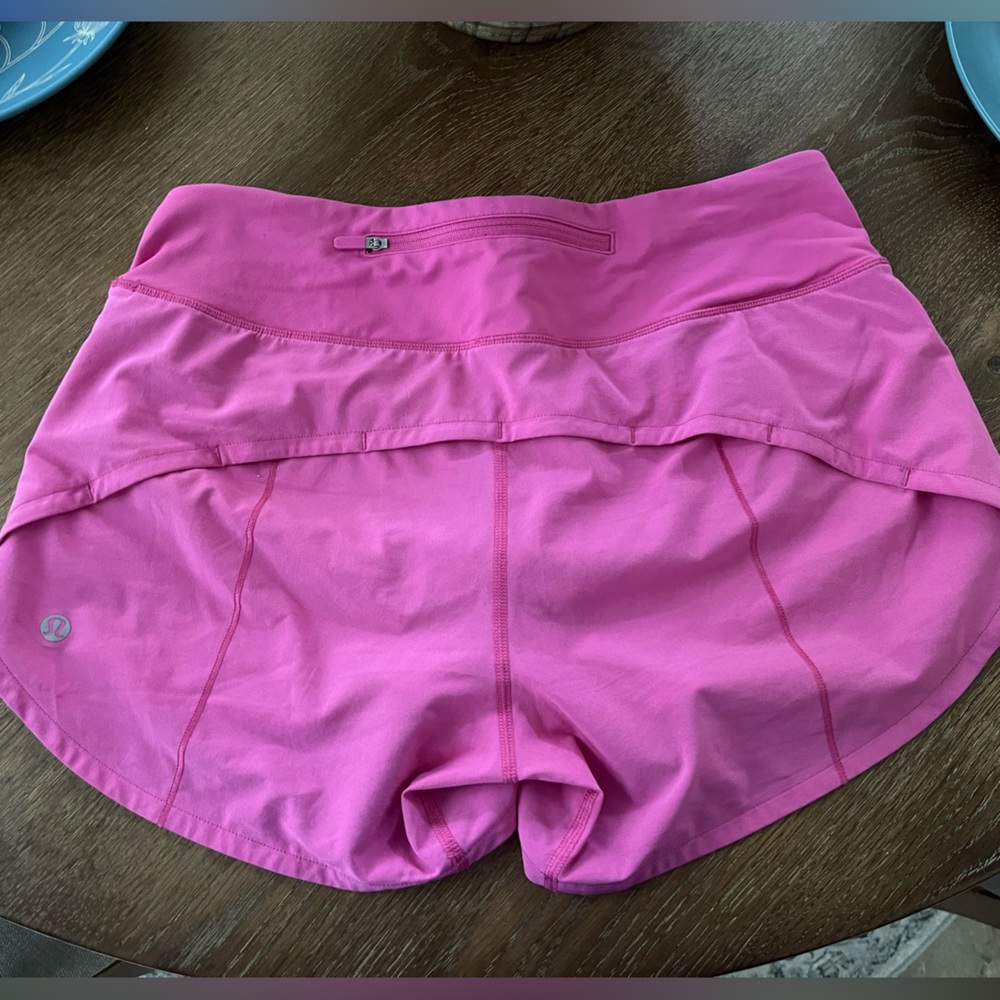 Lululemon Dark Prism Pink Run Times II 4” Shorts size 6